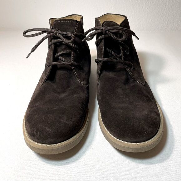 Michael Pasinkoff chocolate suede chukka boots size 40 - Picture 1 of 8